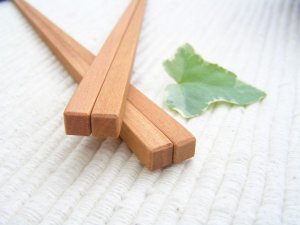 画像1: WOOD’N　サオの四角箸　【L】 (1)