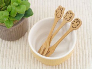 画像2: 和柄アニマル ミニフォーク ビーチ (2)