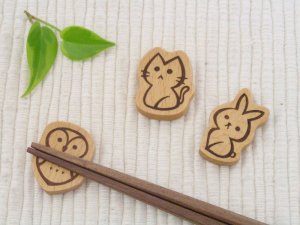 画像2: 和柄アニマル 箸置き ビーチ (2)