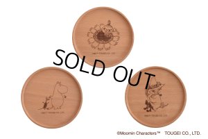 画像1: 木のコースター　ムーミン・リトルミイ・スナフキン (1)