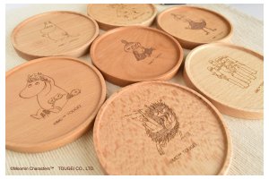 画像9: 木のコースター　2G　ムーミン・リトルミイ・スナフキン・ニョロニョロ・ミムラねえさん・スノークのおじょうさん・スティンキー (9)