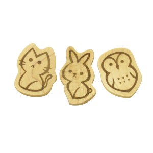 画像1: ロット10【廃盤セール】和柄アニマル　箸置き　メープル (1)