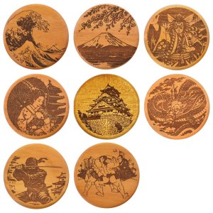 画像1: ZIPANG マグネット付き木バッジ (1)