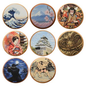 画像1: ZIPANG マグネット付き木バッジ カラー (1)