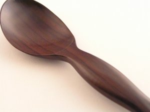 画像1: ロット10【廃盤セール】子供スプーン　大　紫檀 (1)