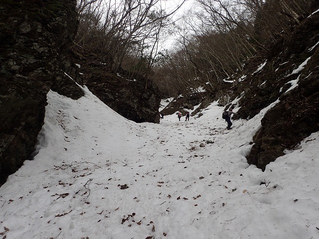 2月なのに残雪の鈴鹿