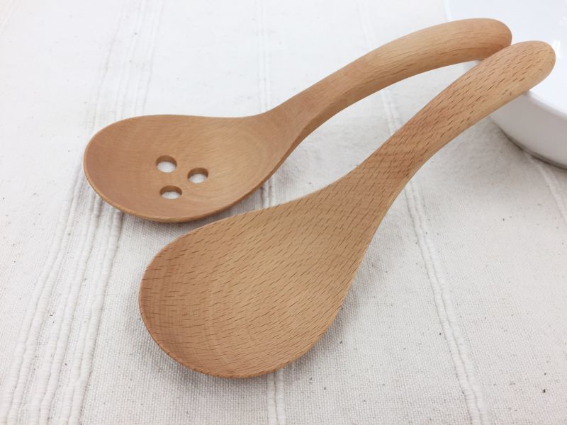 取り分けお玉　ビーチ　穴あり,穴無し